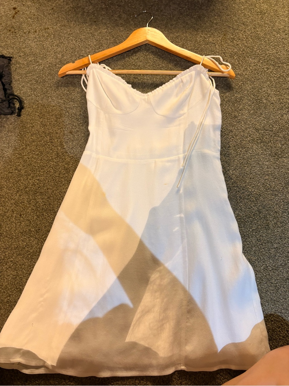 Wilfred White Strapless A-Line Dress